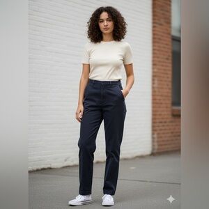 Eddie Bauer Dark Blue Women's Straight Leg Pants